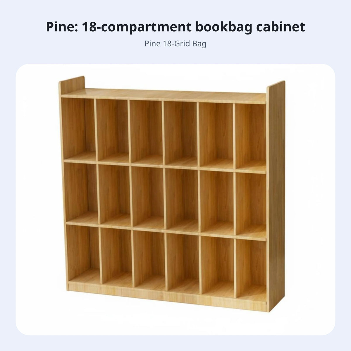 Wooden Multi-Compartment Kids Shelf | Playroom Organizer