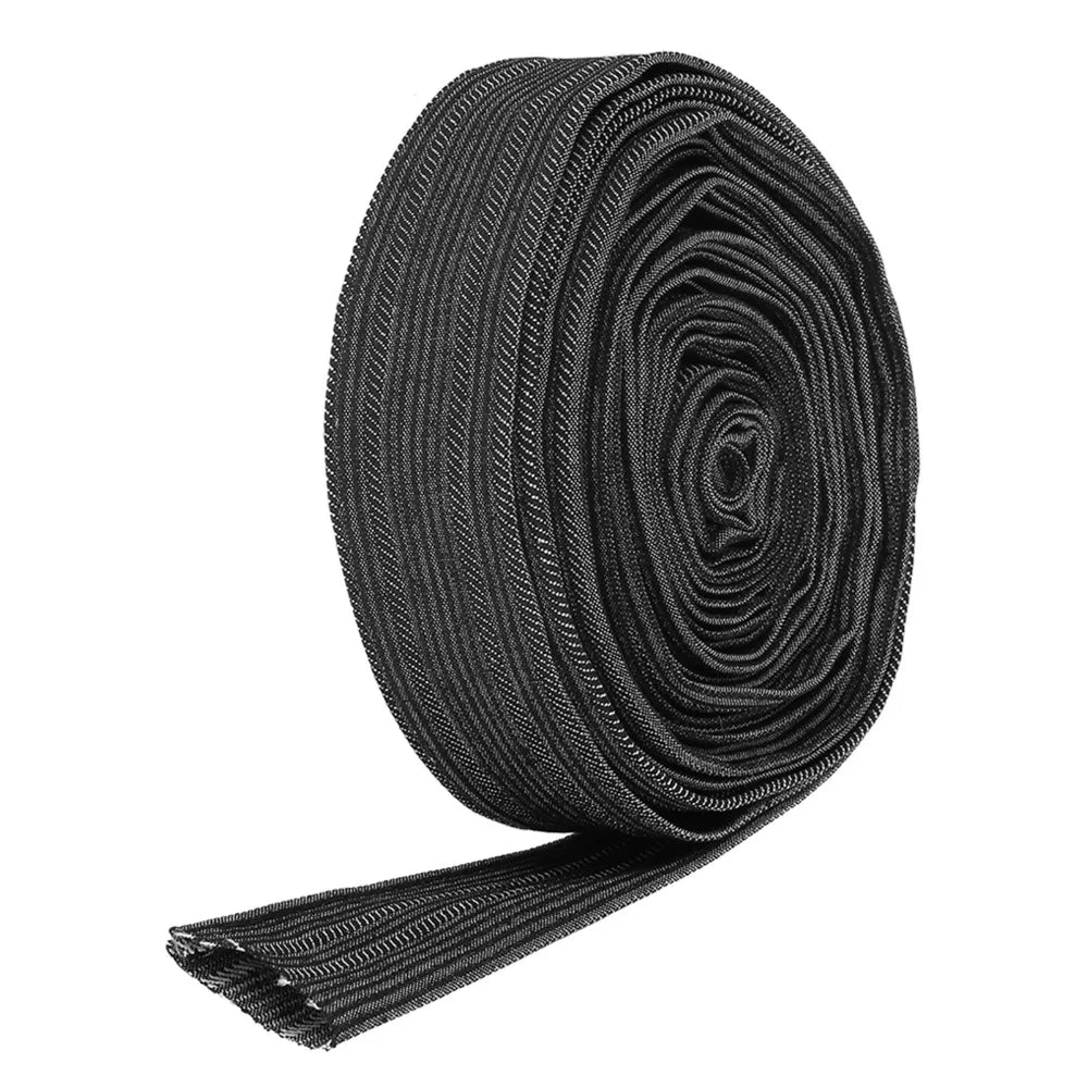 Nylon Protective Sleeve 7.5m | Cable & Hose Cover – Black
