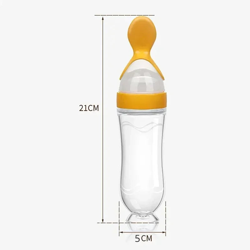 Baby Silicone Squeeze Spoon Feeder | BPA-Free Food Training Tool