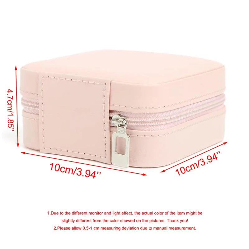 Personalised Initial Travel Jewellery Box – Zipper Gift Case