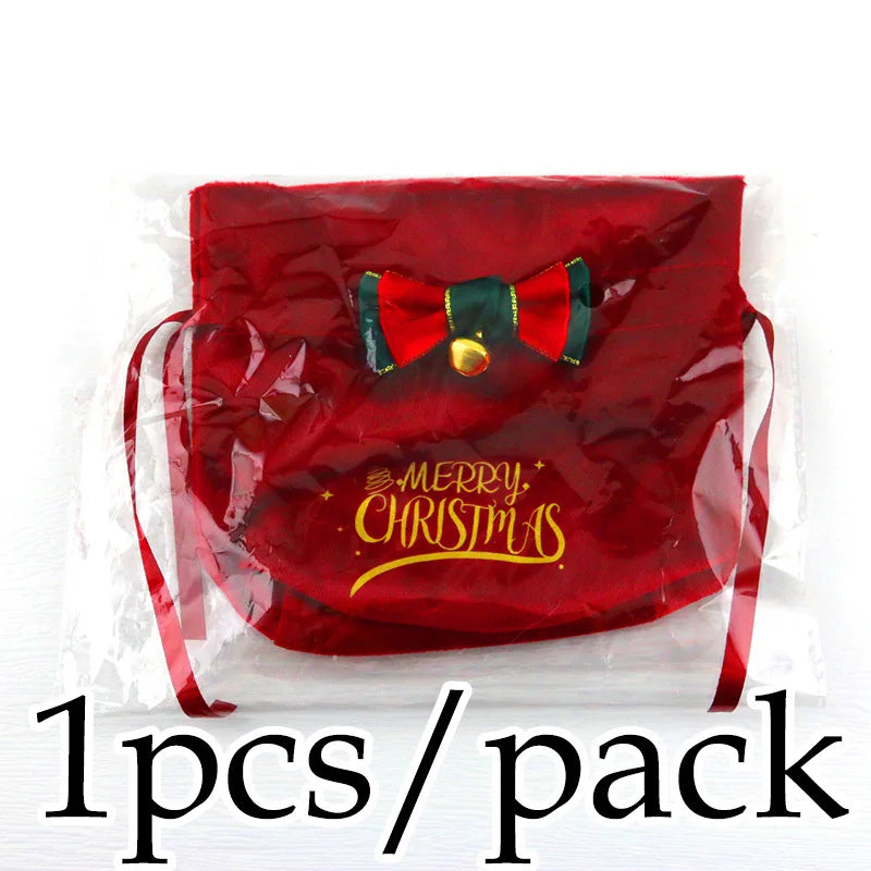 Christmas Apple Gift Bag 15x17cm | Festive Holiday Packaging