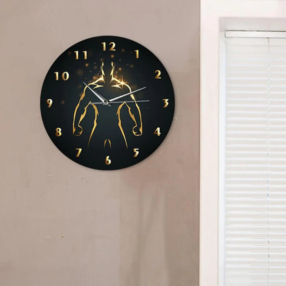 Modern Silent Wall Clock – 12" Round Sweep Hand Home & Gym Decor