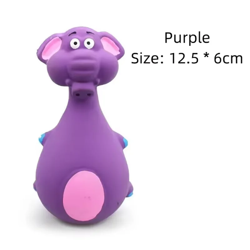 Cartoon Squeaky Dog Toy – Bite-Resistant Latex Animal Figure