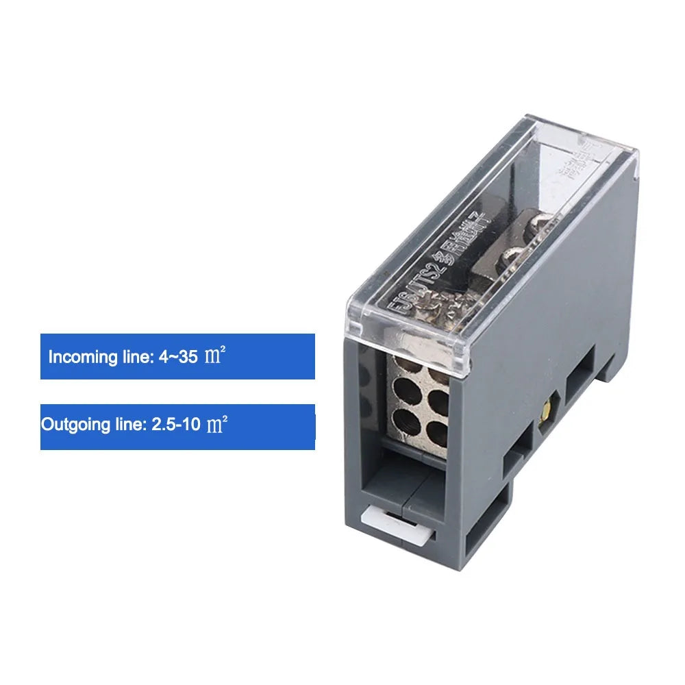 Din Rail Terminal Block 150A Power Junction Box Wire Connector