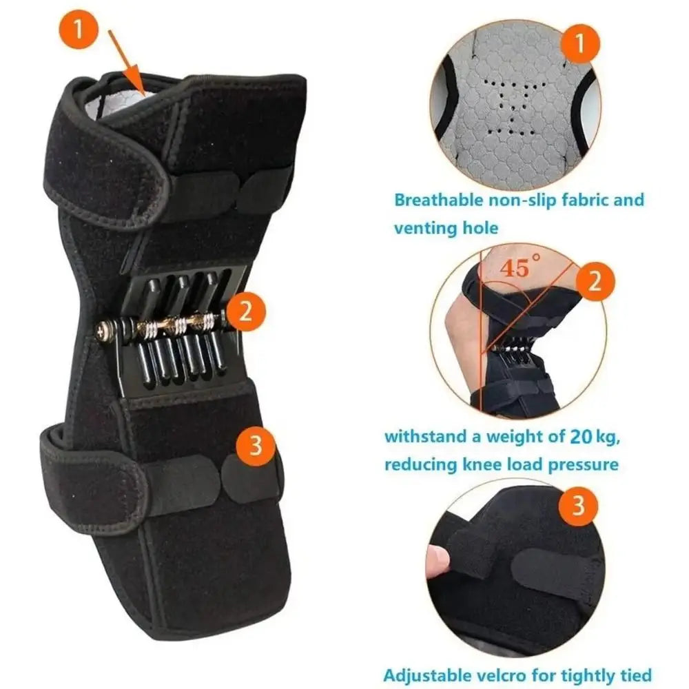 Spring Rebound Knee Brace Booster – Breathable Sports Support