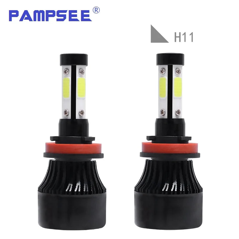 Pampsee H4 H11 9005 9006 LED Headlight Bulbs 6500K 100W 12000LM
