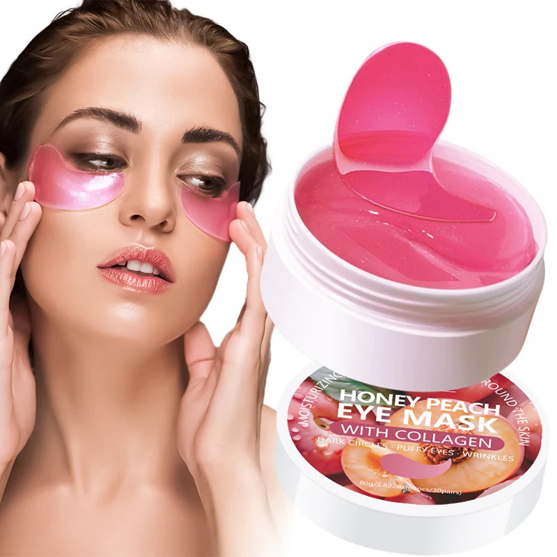 ROZINO 60-Pc Honey Peach Collagen Under-Eye Gel Masks