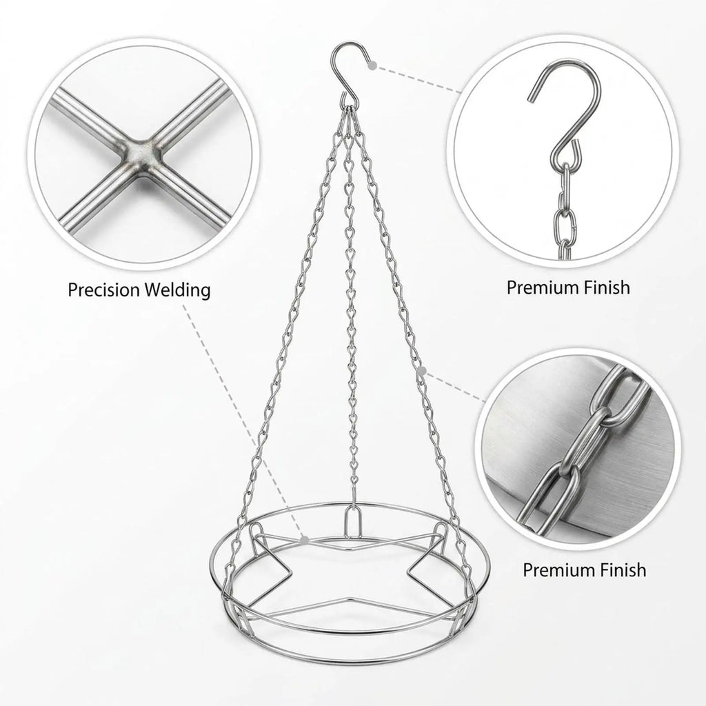 Adjustable Planter Insert & Plant Riser with Hanging Chain