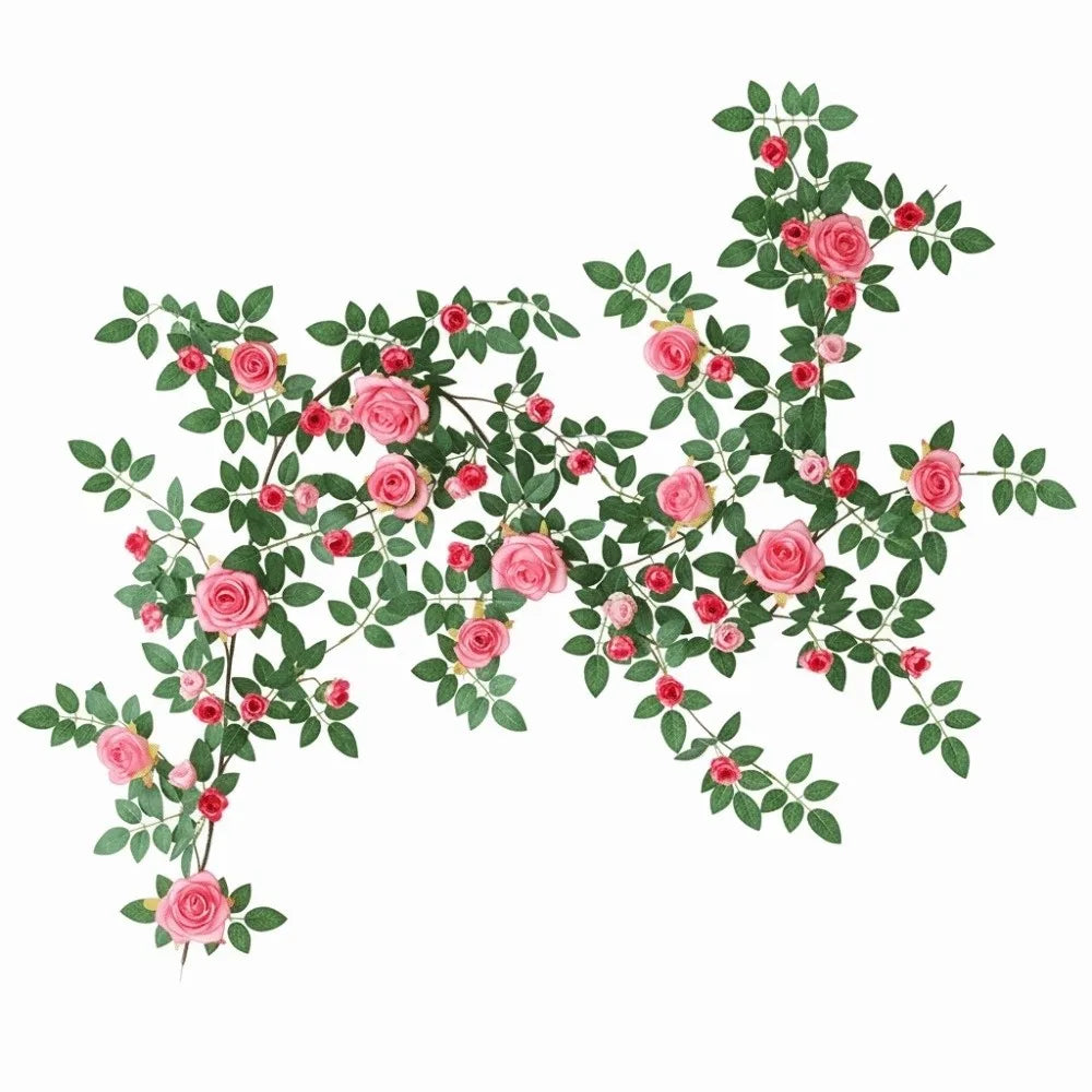 190cm Artificial Rose Vine | Silk Hanging Flower Rattan Decor