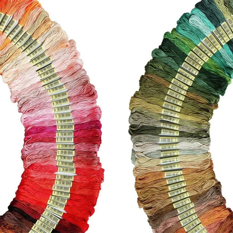 Rainbow Embroidery Thread Set – 50 or 100 Pcs Cross-Stitch Floss