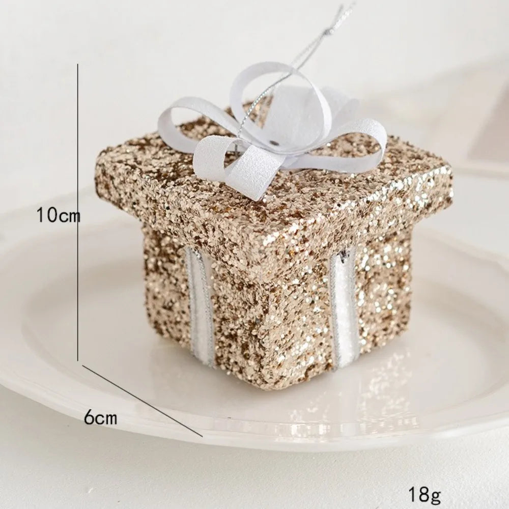 Sequin Foam Christmas Ball Ornaments 8cm – Gold & Silver Baubles