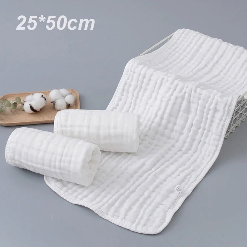 6-Layer Cotton Muslin Baby Washcloths – Soft Face Towels
