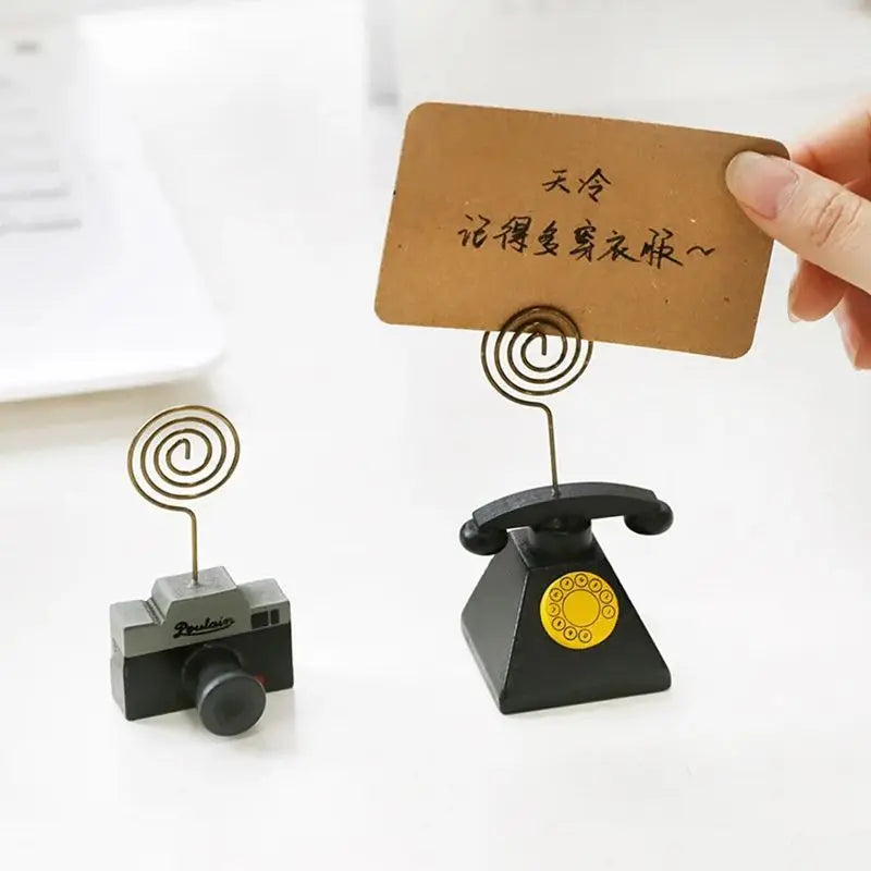 Wooden Cartoon Message & Photo Clip – Cute Desk Organizer