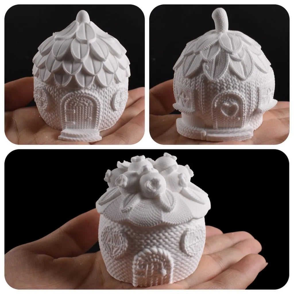 3D Fairy Tale Woven House Silicone Mold – Candle & Resin DIY