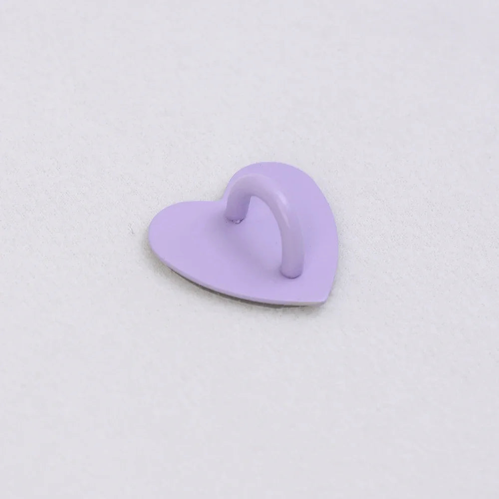 Self-Adhesive Metal Heart Phone Ring Stand & Hook Charm