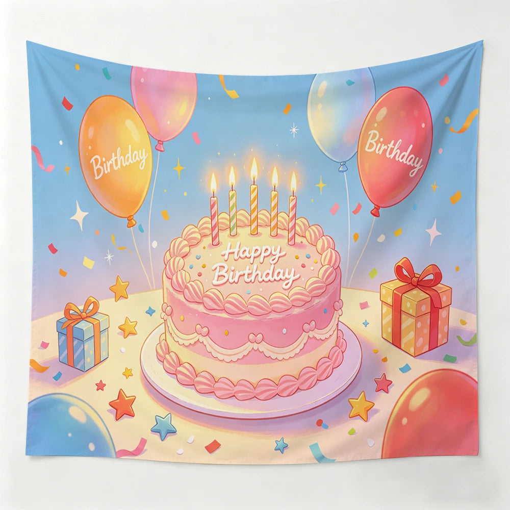 Golden Tulip Pearl Birthday Party Backdrop Hanging Cloth