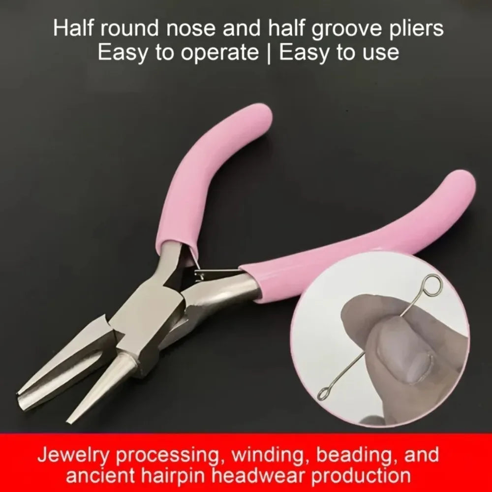 5-Inch Round Concave Pliers | Precision Jewelry Wire Loop Tool