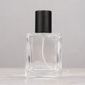 30ml Refillable Square Glass Perfume Spray Bottle Wooden Cap