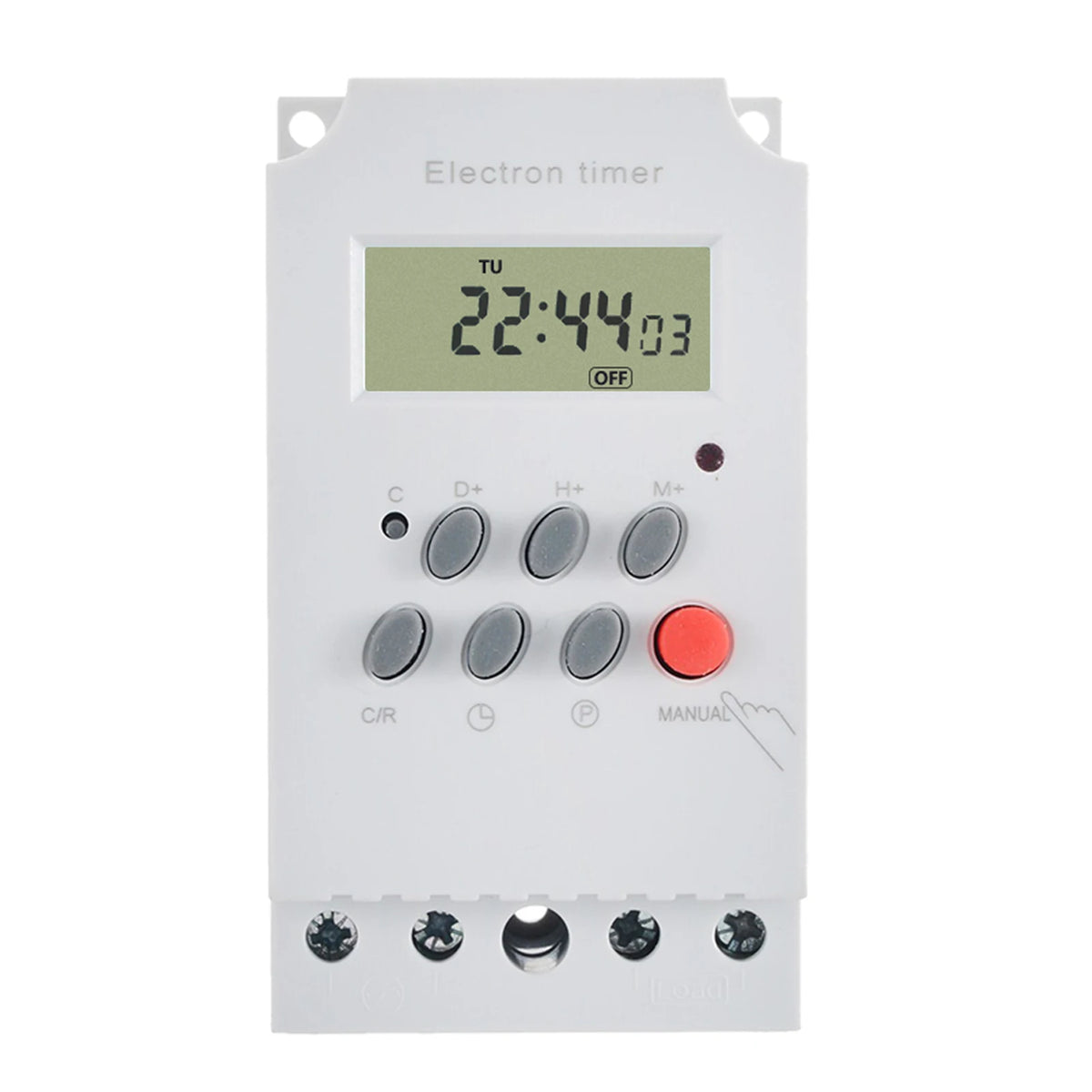 AC 220V 25A Digital Programmable DIN Rail Timer Switch LCD