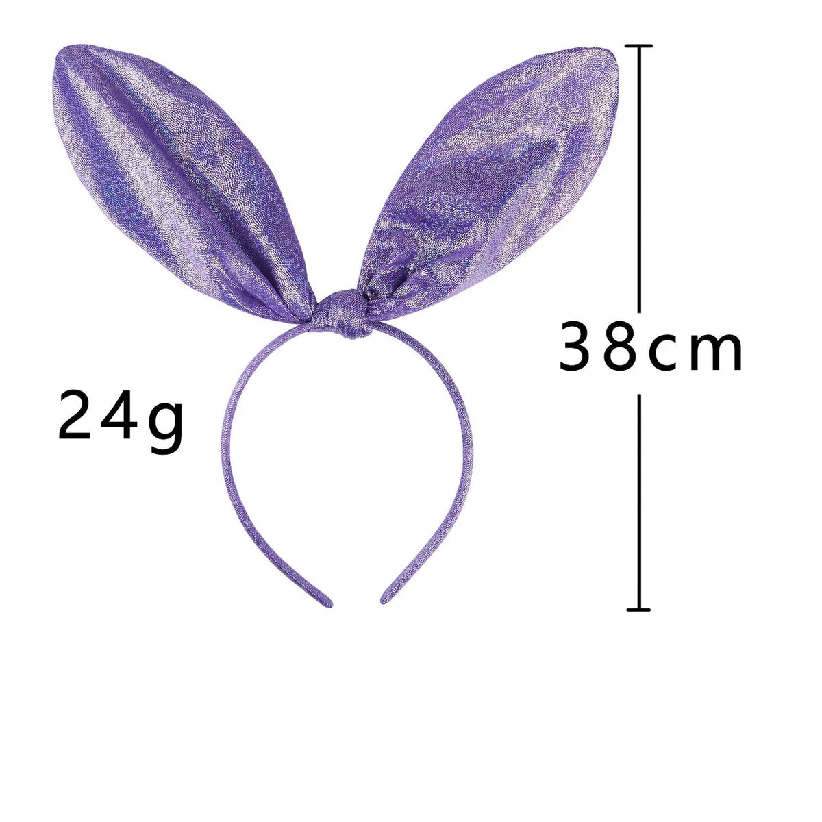Bunny Rabbit Ears Headband – Fabric Bow Hair Hoop for Parties