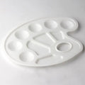 White Plastic Artist Paint Palette – 10-Well Thumb Hole