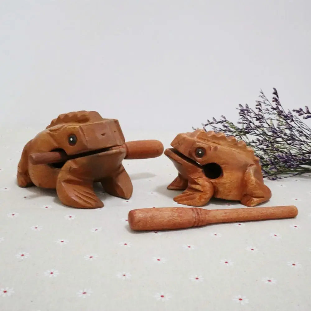 Wooden Frog Guiro Rasp – Handcrafted Percussion Instrument & Decor