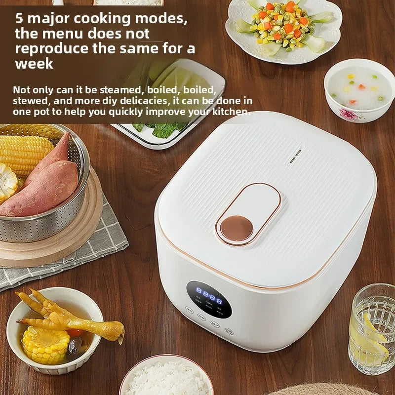 SMVP 3L Ceramic Non-Stick Rice Cooker with Timer & LCD