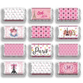 120pc Parisian Baby Shower Candy Bar Wrapper Stickers