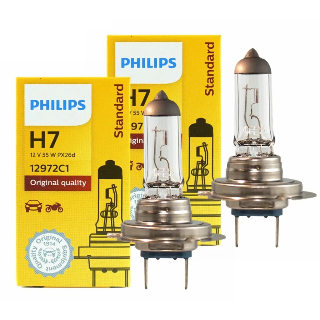 Philips Vision H7 55W Halogen Headlight Bulbs 3200K – 2-Pack