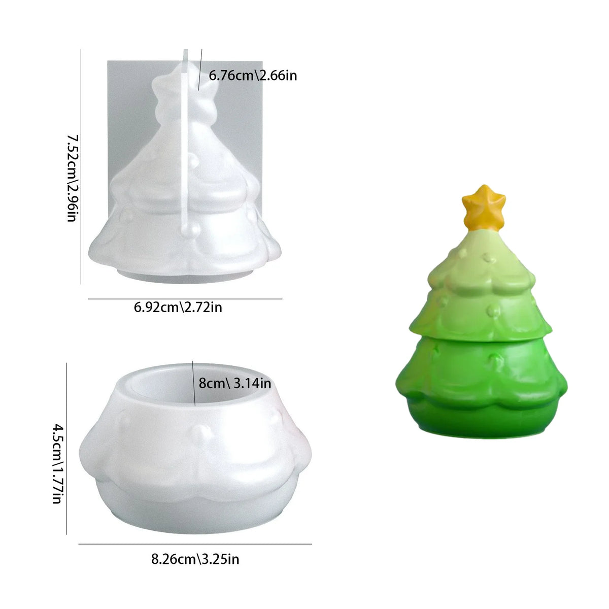 Christmas Silicone Mold – DIY Resin, Candle & Plaster Crafts