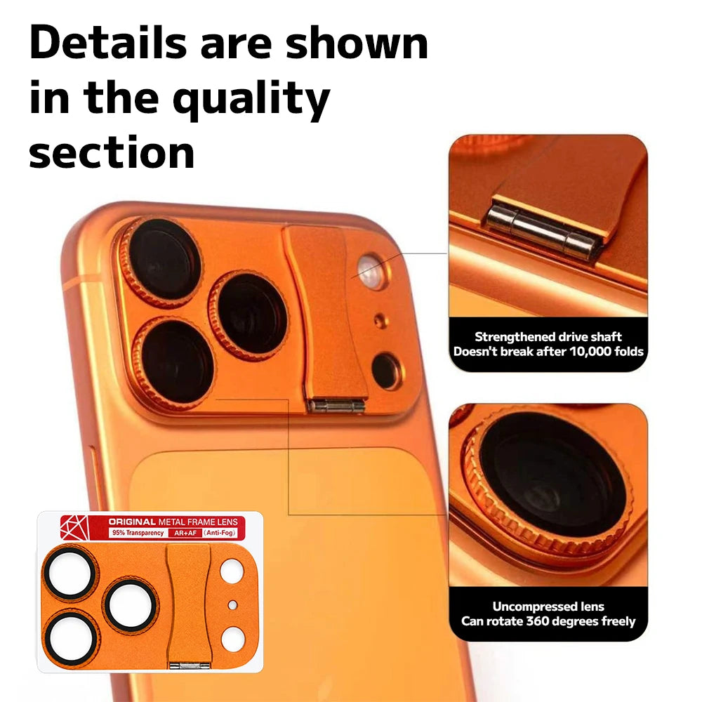 Metal Camera Lens Protector & Kickstand for iPhone 17/18 Pro
