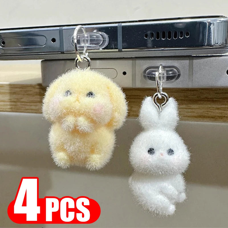 USB-C Dust Plug Bunny Pendant – Phone Port Cover Charm
