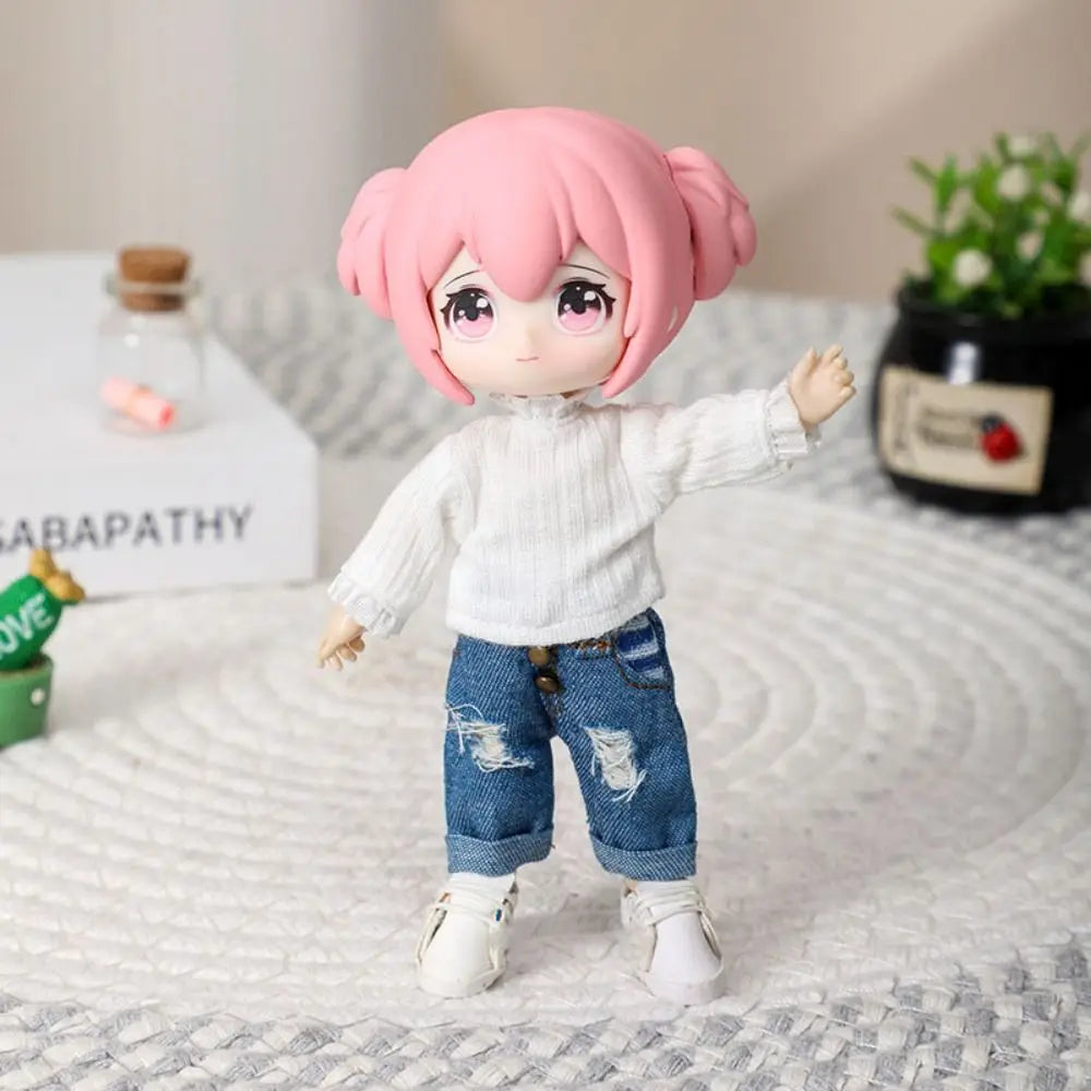 OB11 & 1/12 BJD Doll Shirts – 8 Casual Cotton Styles