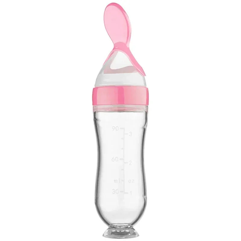 Baby Silicone Squeeze Spoon Feeder | BPA-Free Food Training Tool