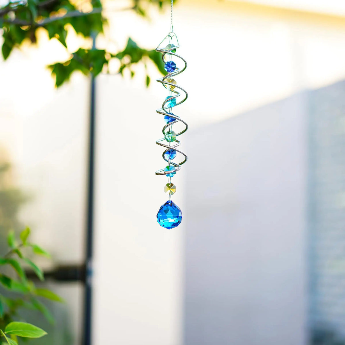 Crystal Sun Catcher Wind Spinner – Blue Prism Rainbow Ornament