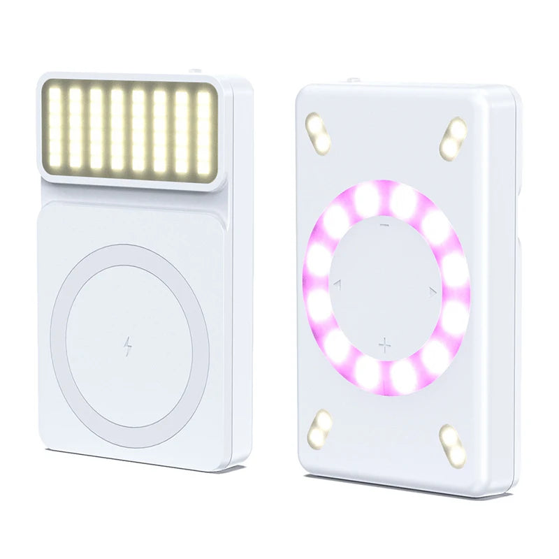 10W RGB Magnetic Phone Fill Light | 3000mAh, 2500K–9000K