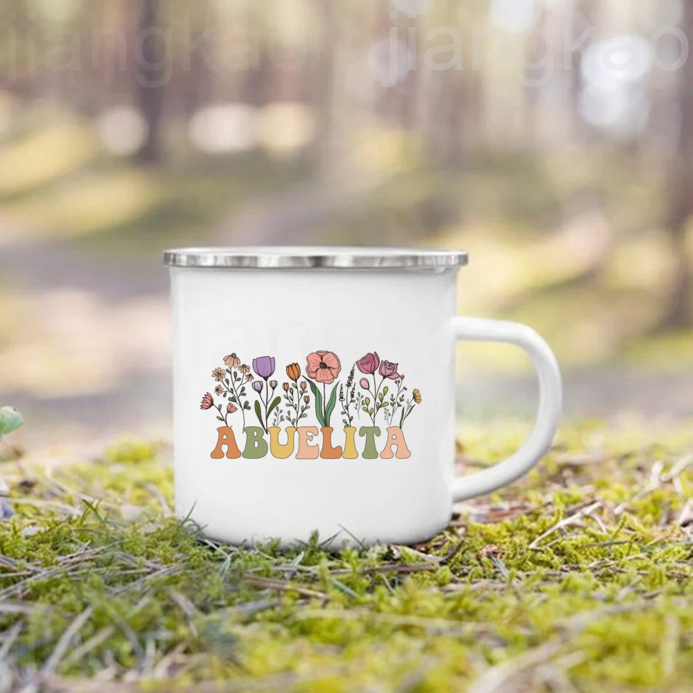 Tía Spanish Floral Enamel Mug – Aunt Birthday Gift