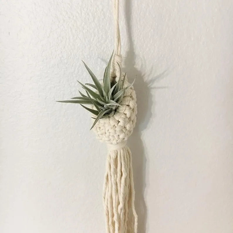 Nordic Boho Hand-Woven Cotton Tapestry – Pineapple Basket