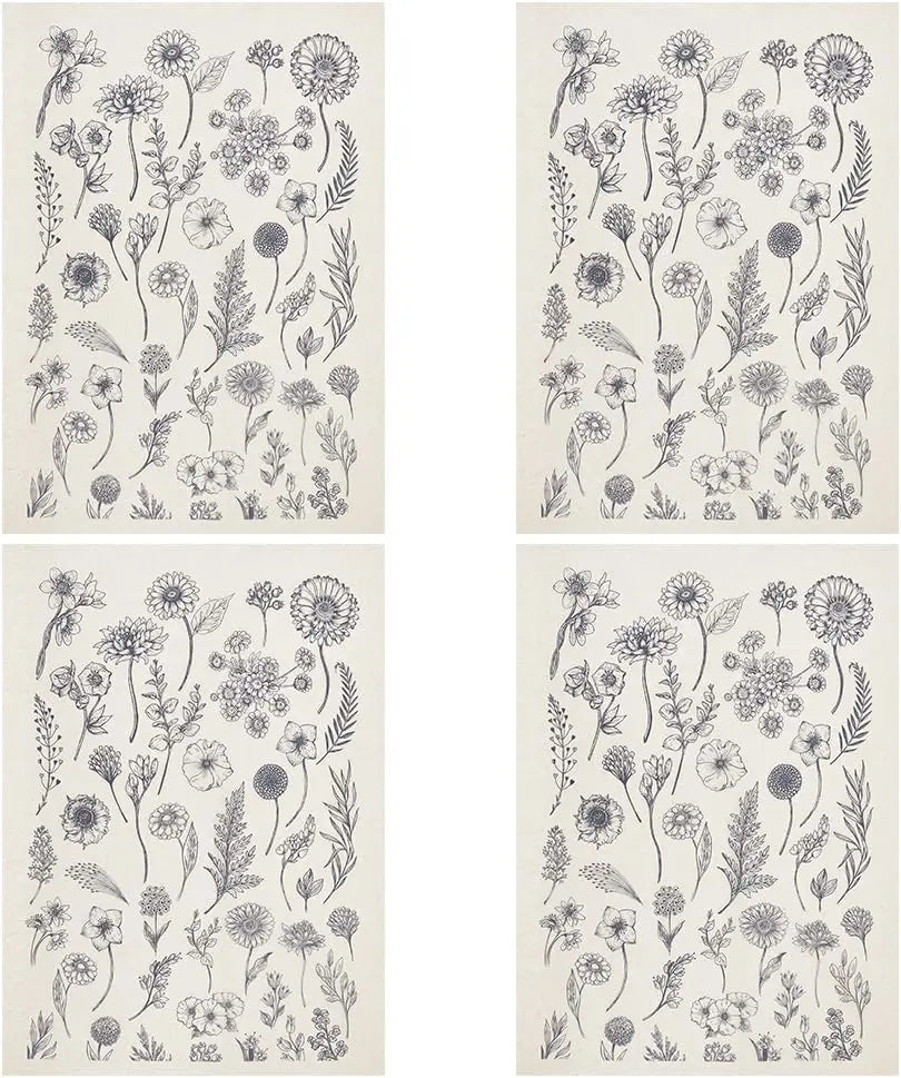 Sunflower Ceramic Underglaze Transfer Decals – 4 Sheets
