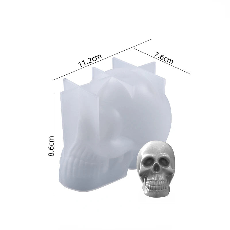 Large 3D Skull Silicone Mold – Candle Soap Epoxy Casting