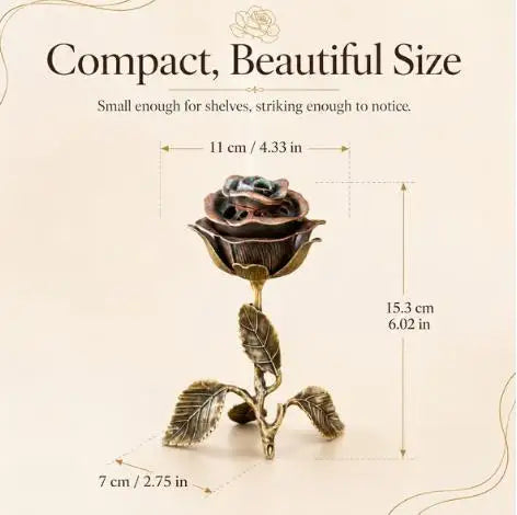 Antique Rose Incense Burner – Vintage Floral Home Décor