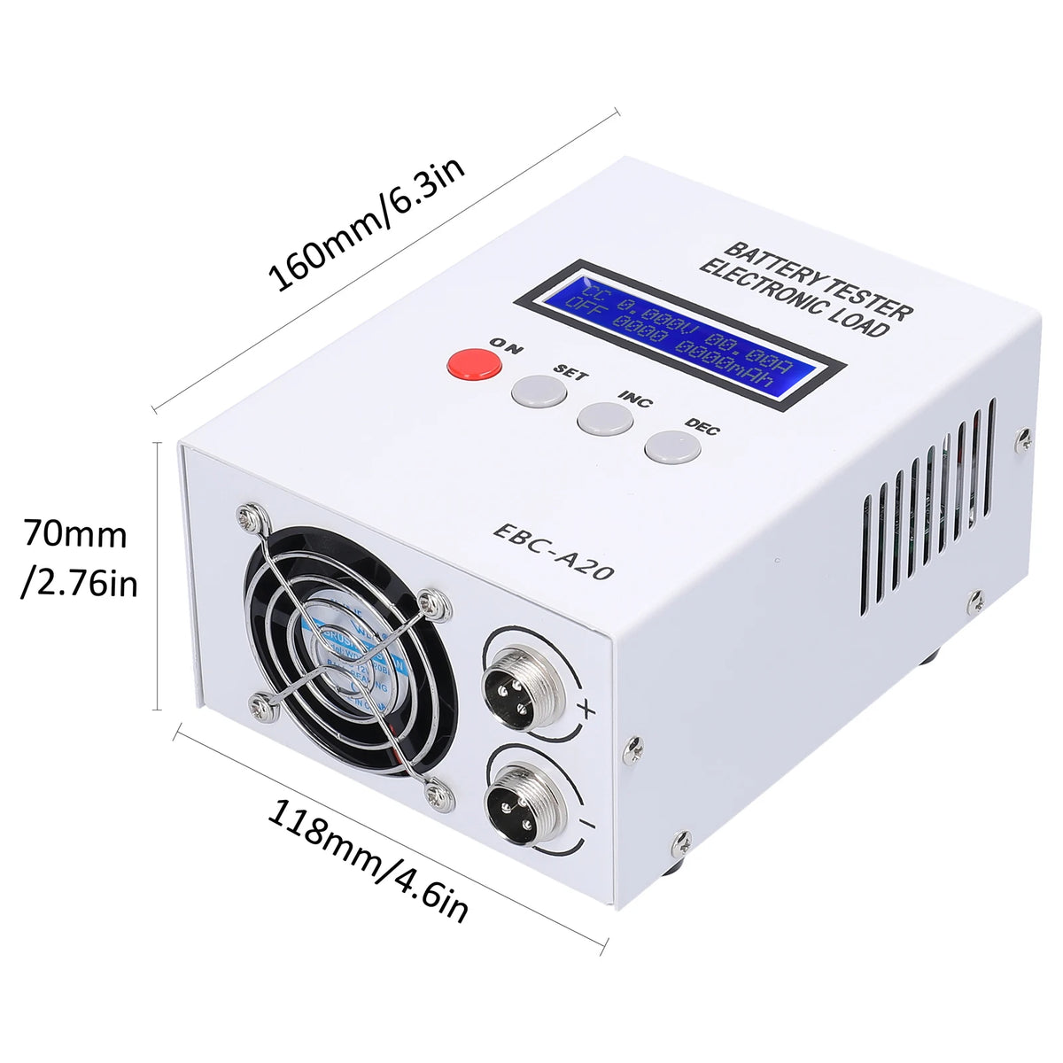 EBC-A20 Battery Capacity Tester 30V 20A 85W – PC Control