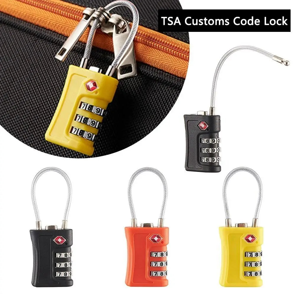 TSA 3-Digit Combination Padlock – Luggage Travel Lock