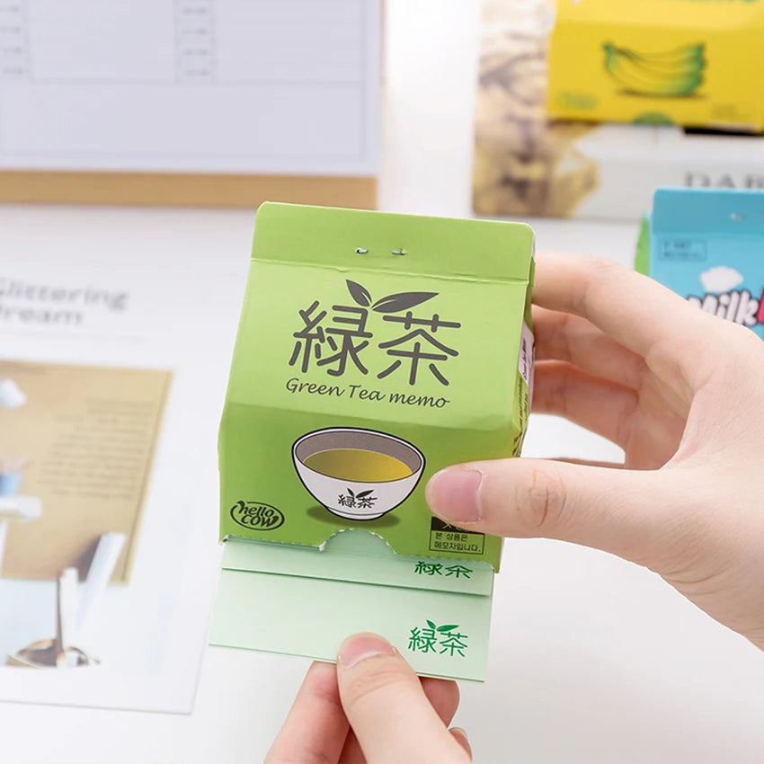 Milk Box Sticky Note Pad – 130 Blank Sheets | Cute Memo