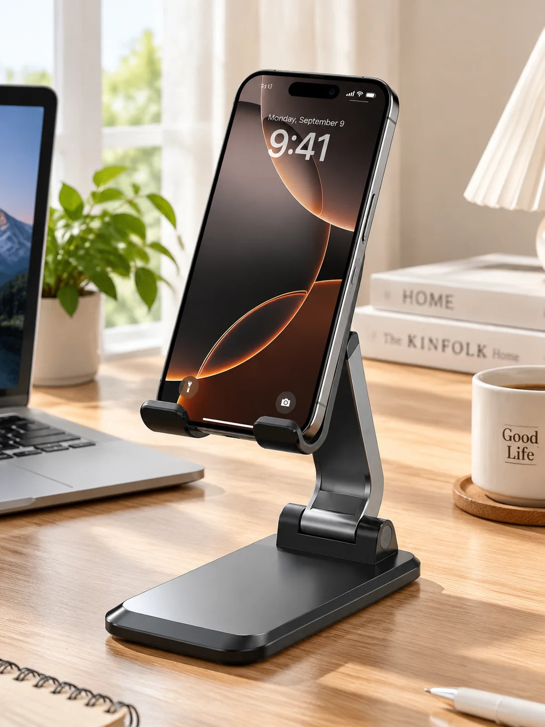 Adjustable Foldable Phone Stand – Anti-Slip Desktop Holder