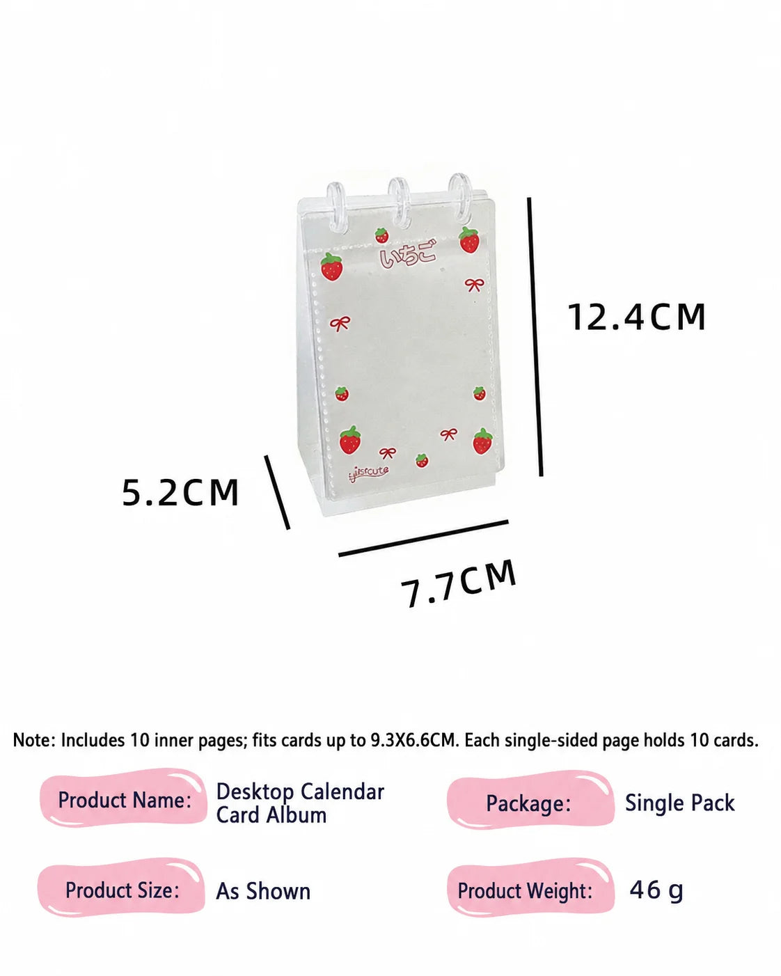 Kpop 3-Inch Standing Photo Card Album – Cute Desk Organizer