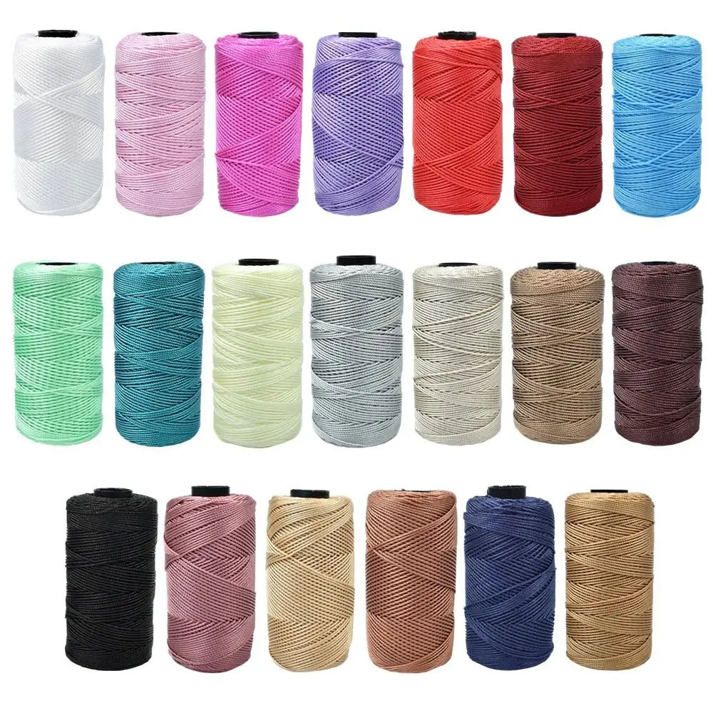1.5mm Ice Cotton Silk Yarn 200m – Colored DIY Craft Thread