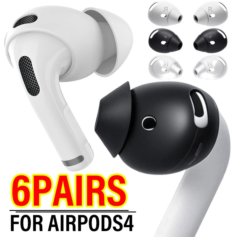 Silicone Earbud Covers for AirPods 4 – Drop Protection