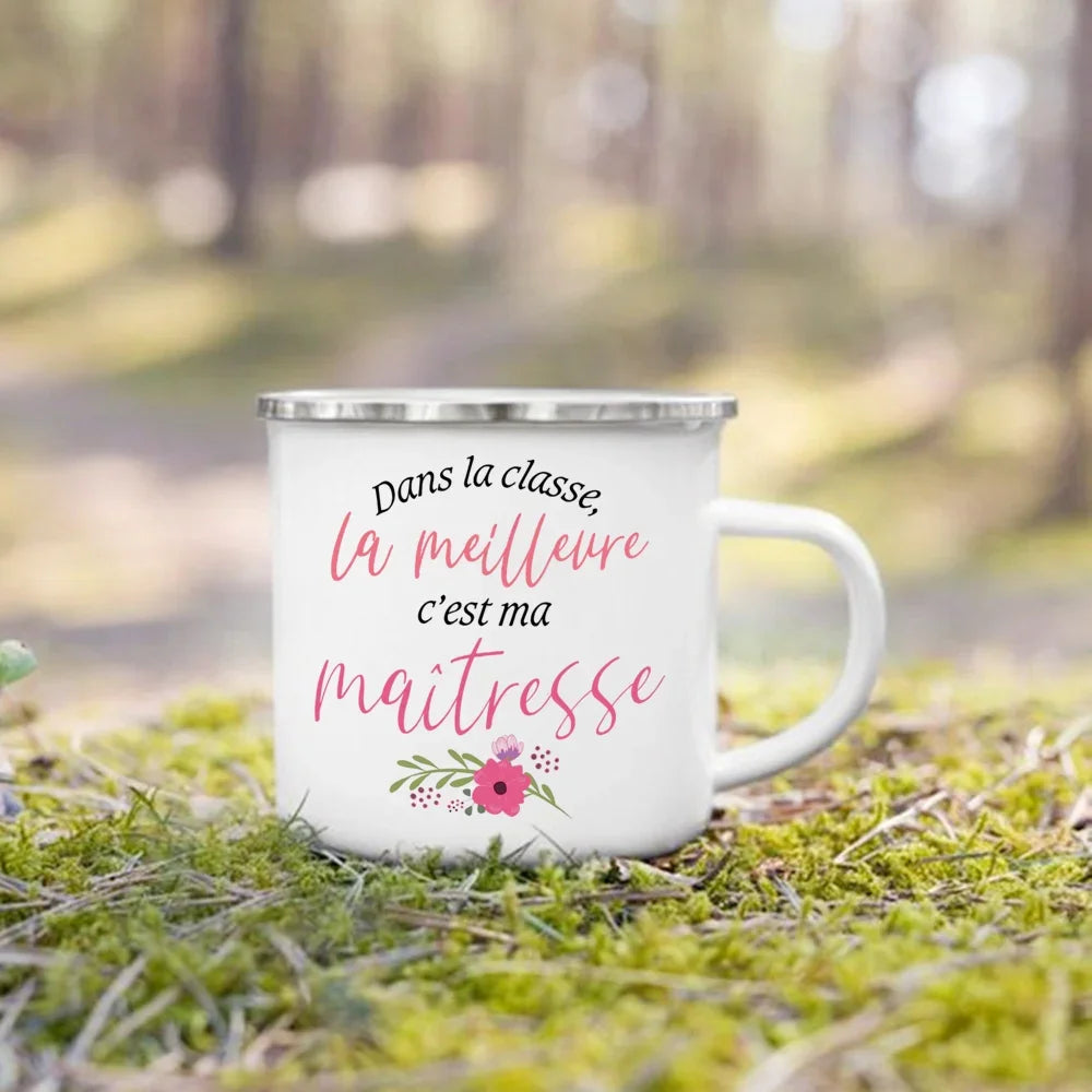 Thank You Teacher Enamel Mug | Thoughtful Teacher Gift