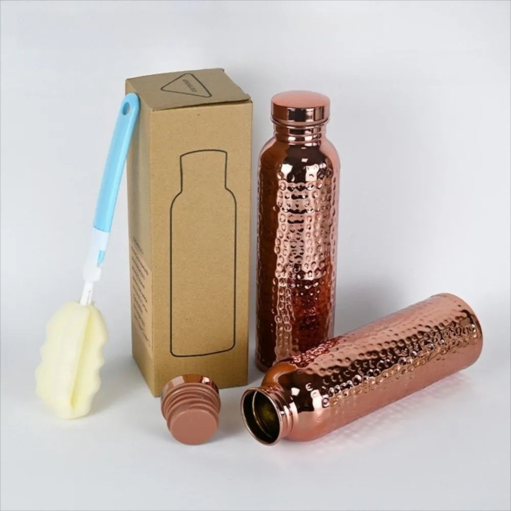 800ml Copper Insulated Water Bottle – Leakproof, One-Click Lid
